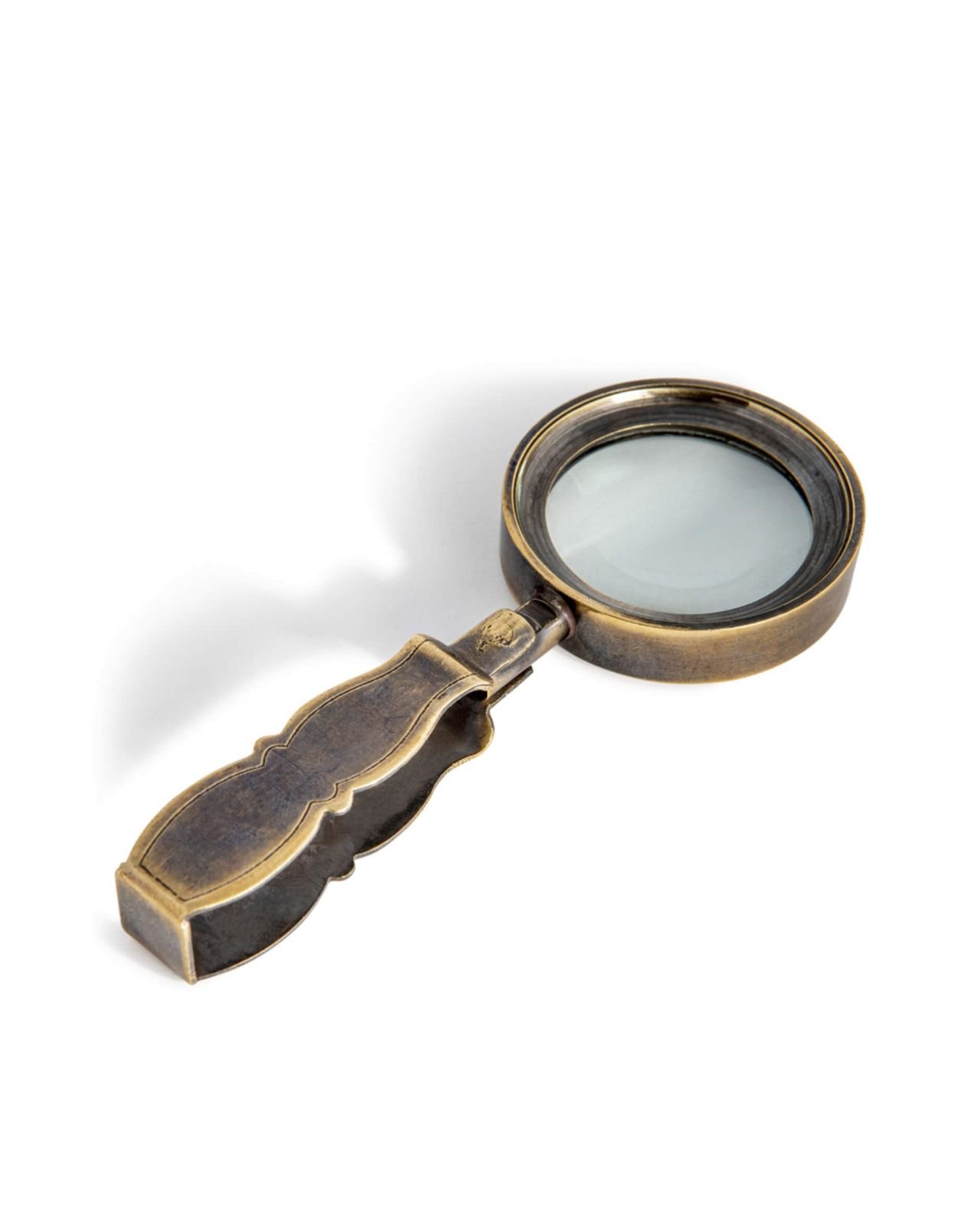 Vintage travel magnifier bronze
