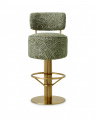 Carleton Swivel Bar Stool With Back Camari Green