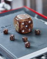 Dice game brown/silver
