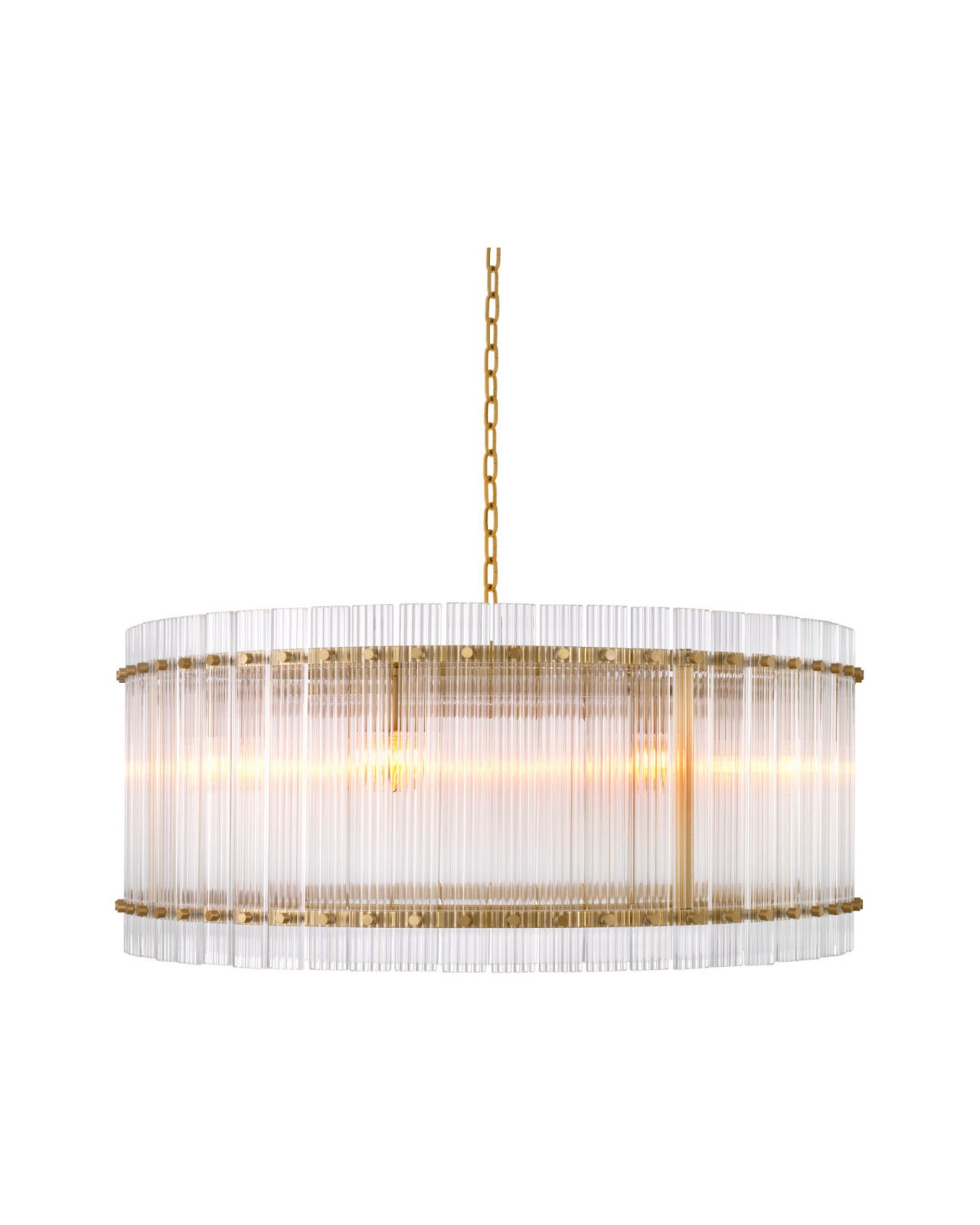 Ruby kroonluchter antiek messing