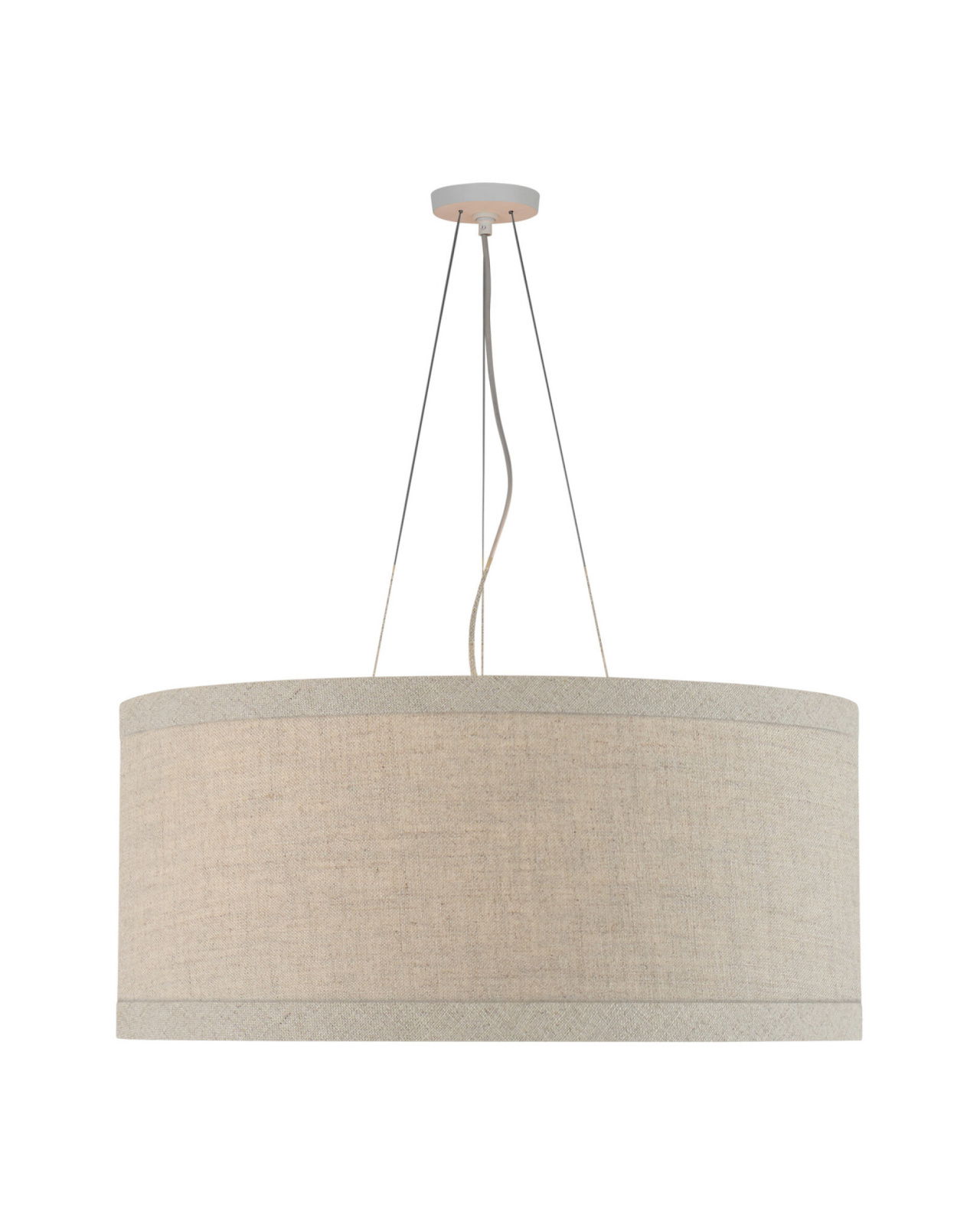 Walker Hanging Light Cream/Natural Linen Shade L