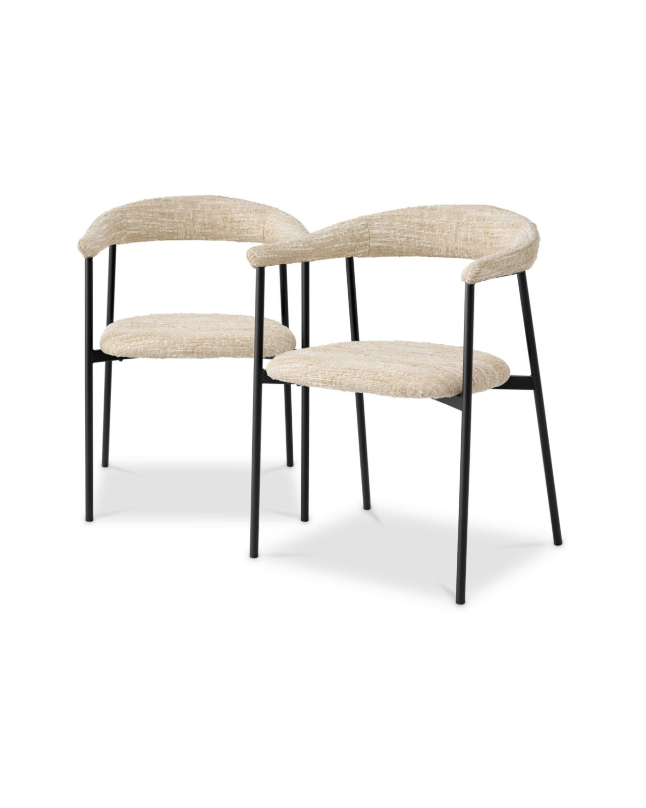 Julio Dining Chair Bouclé Sonata Cream 2-set