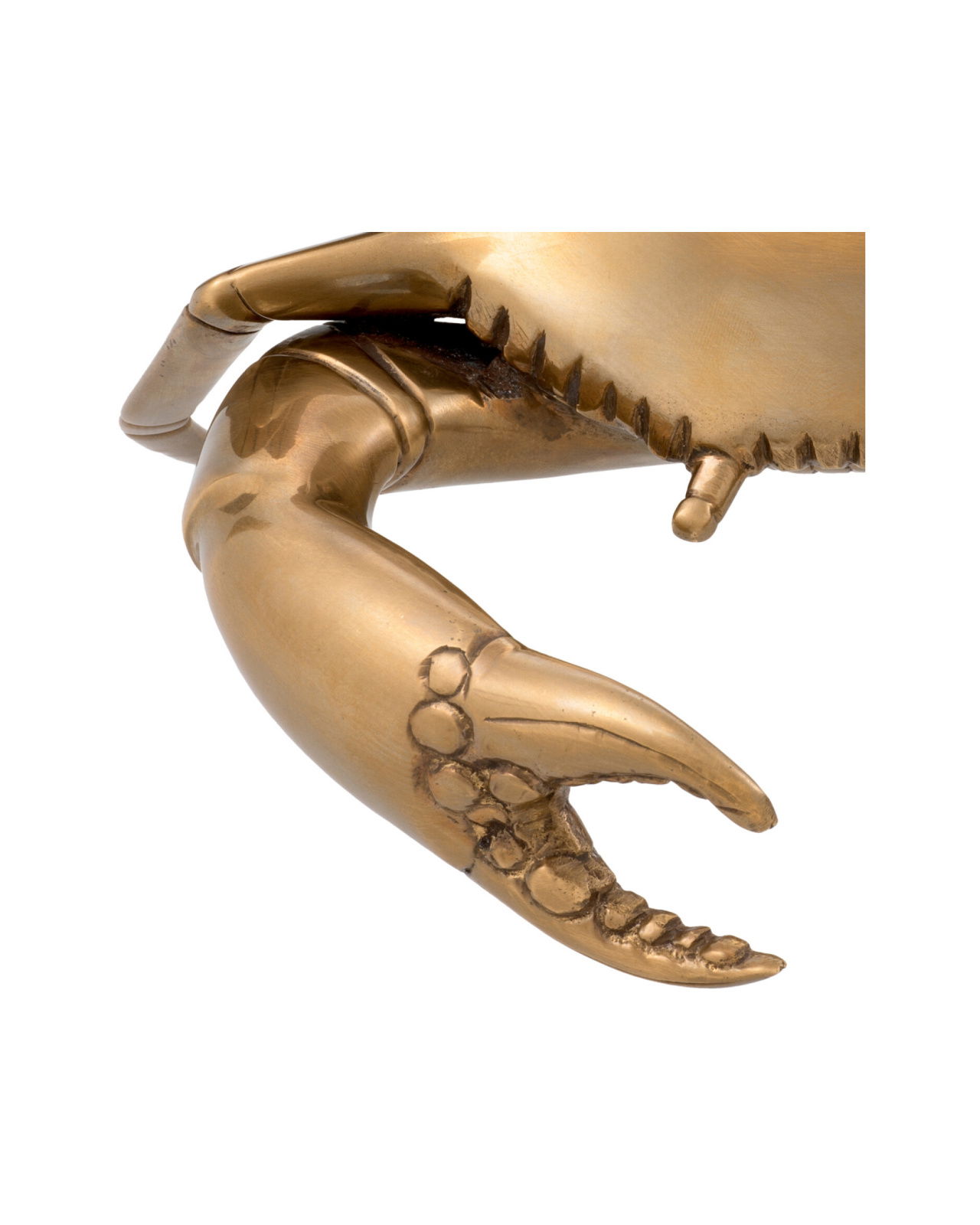 Krabba dekoration antik mässing
