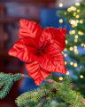 Josephine bloem kerstdecoratie rood