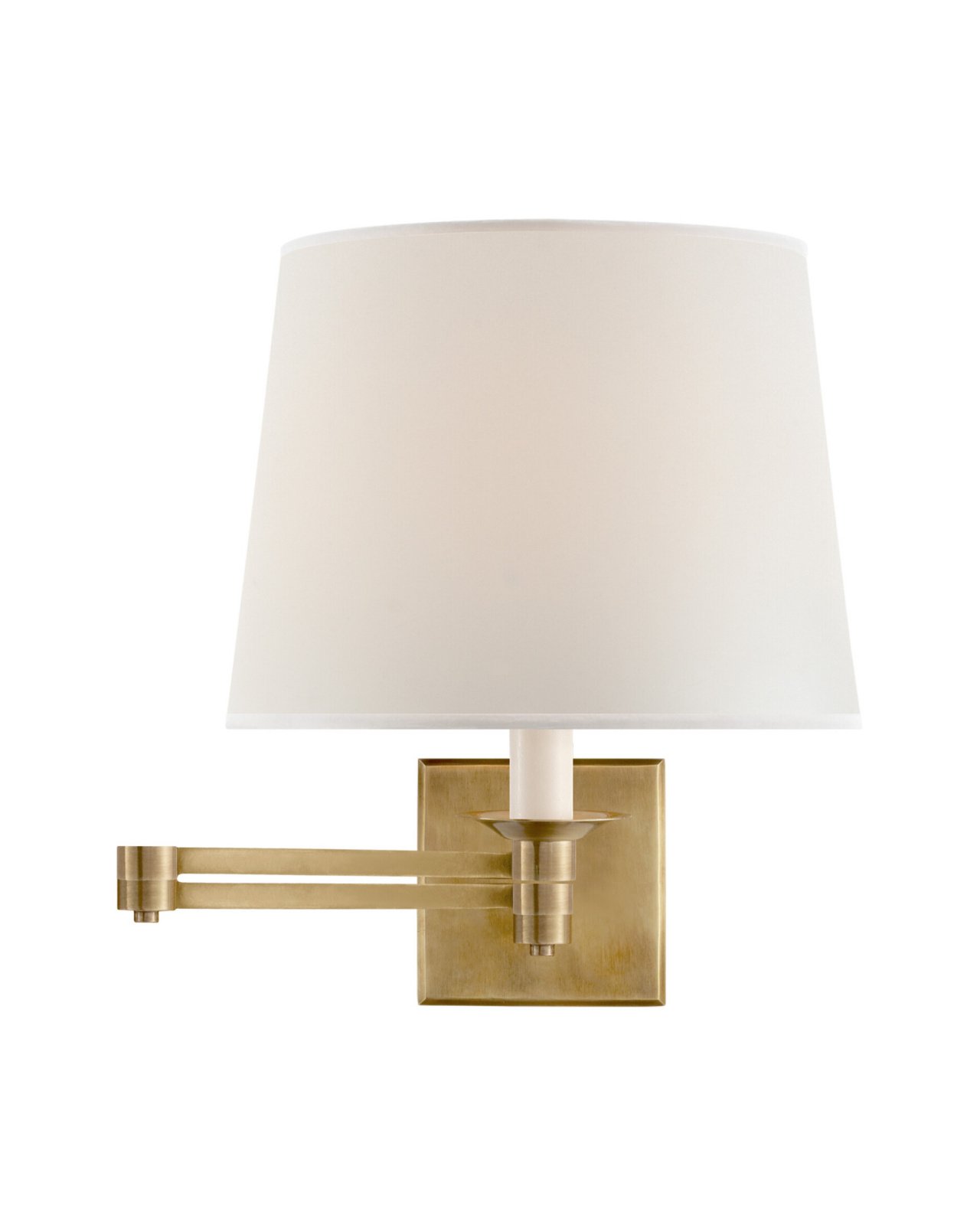 Evans Swing Arm Sconce Natural Brass