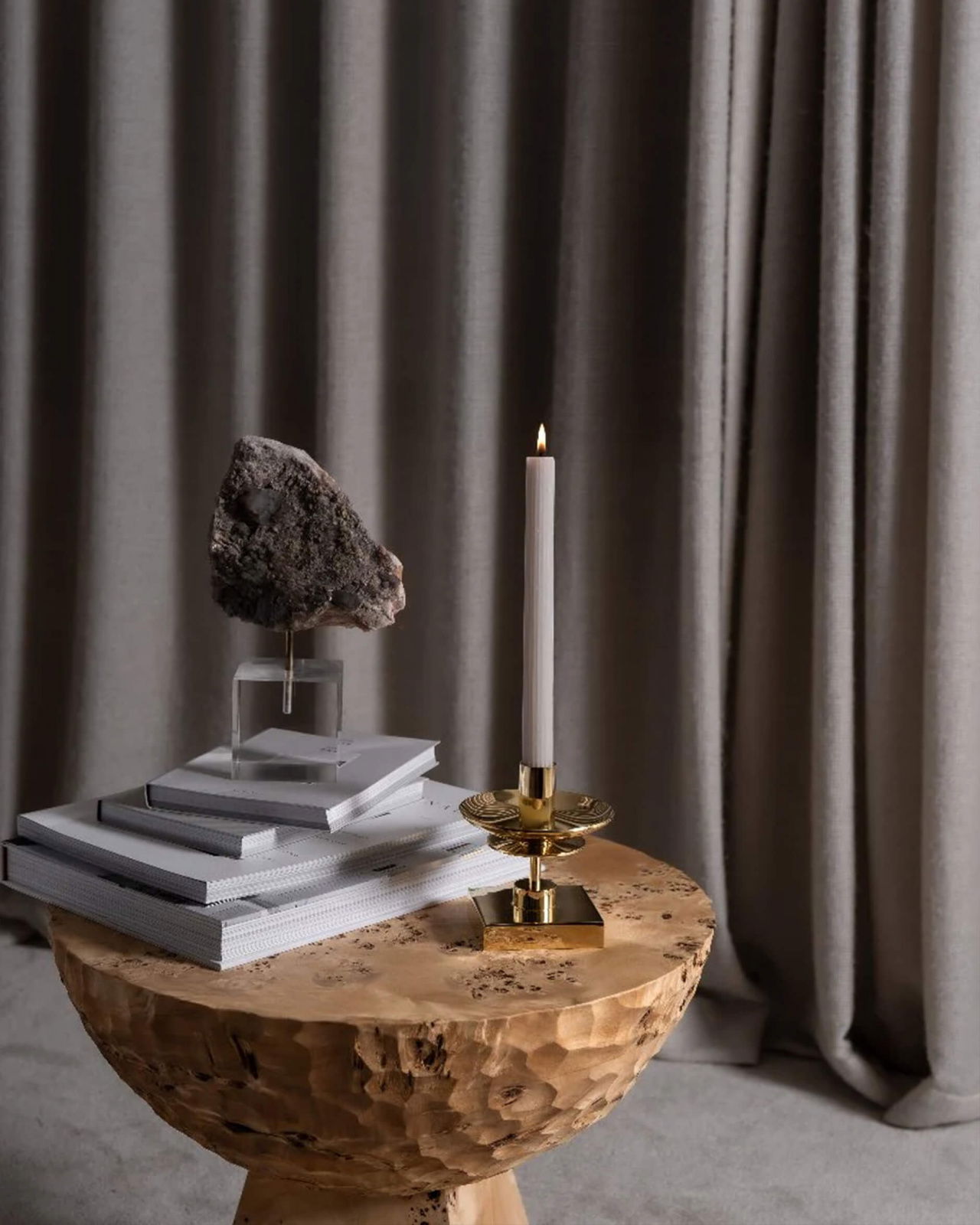 Carlo ljusstake mässing S