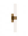 Presidio Petite Double Sconce Antique Brass/White