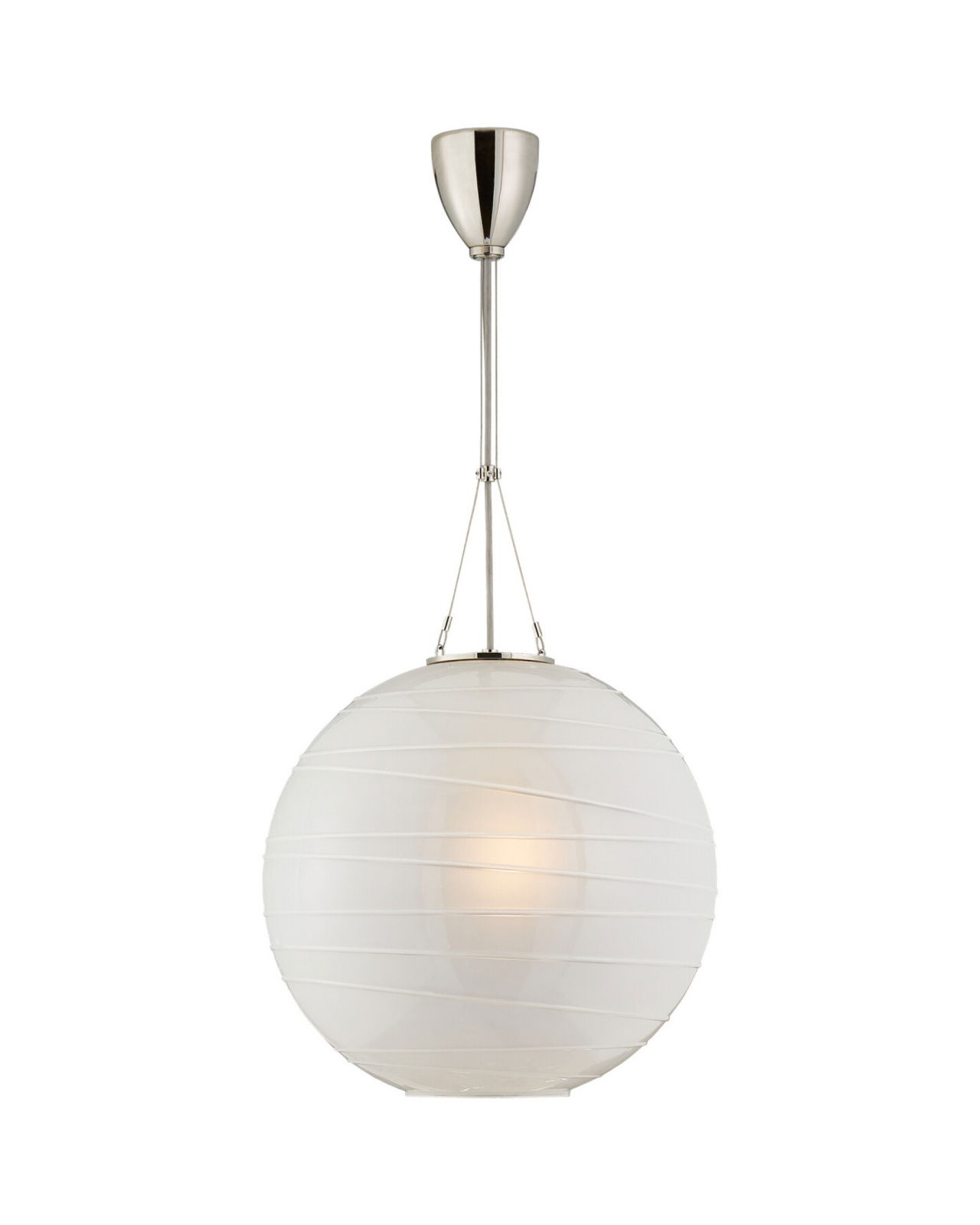 Hailey Medium Round Pendant Polished Nickel