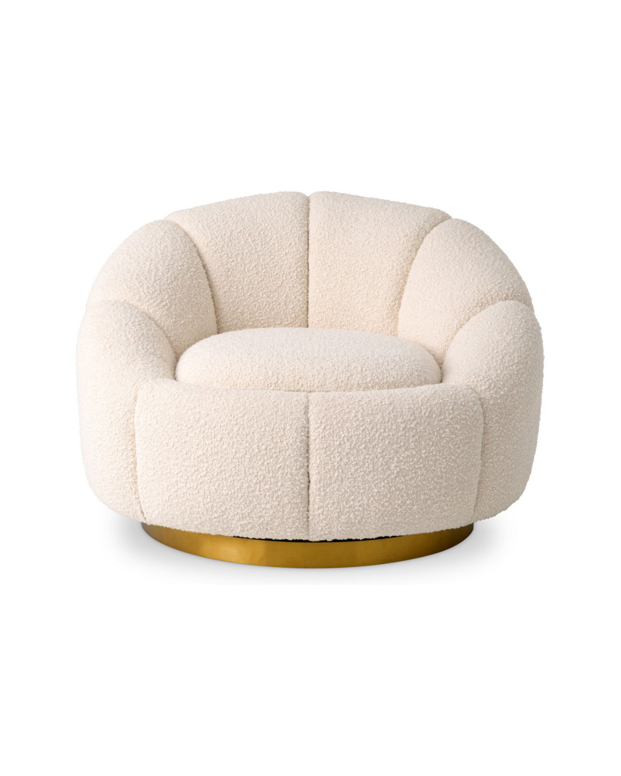 Inger snurrfåtölj bouclé cream