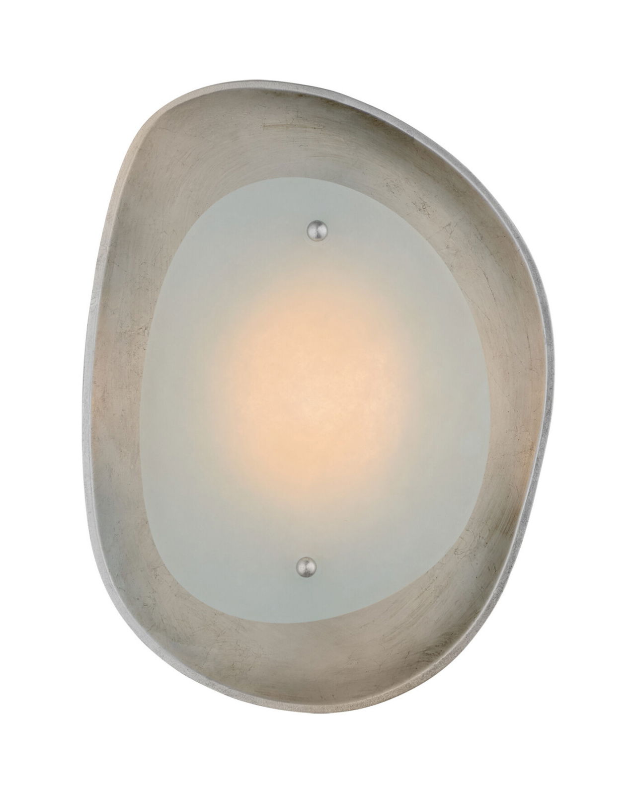 Samos Sculpted Sconce Burnished Silver Leaf