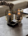 Reef Candle Holder Smoke Brown