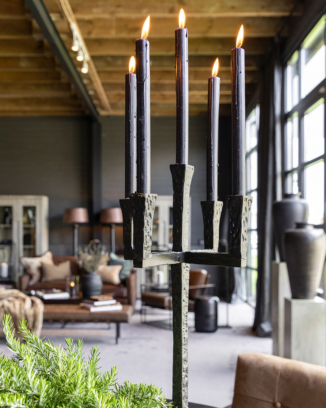 Gothic candelabrum antique bronze OUTLET