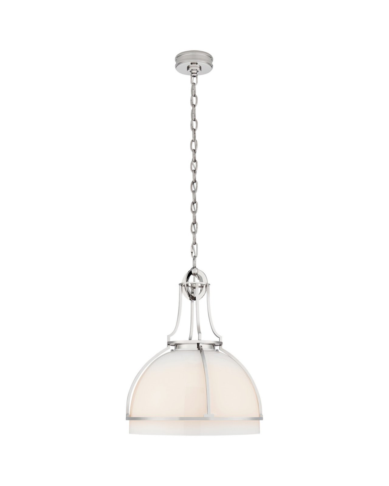 Gracie Dome Pendant Polished Nickel Large