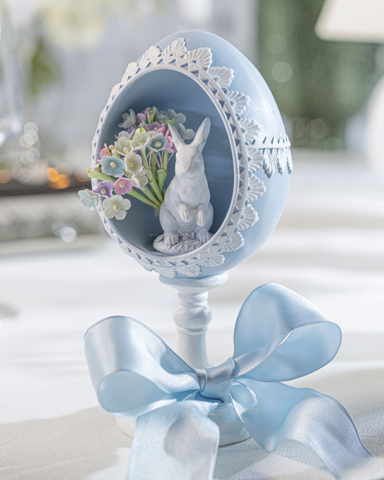 Belmont dekorationsägg på fot