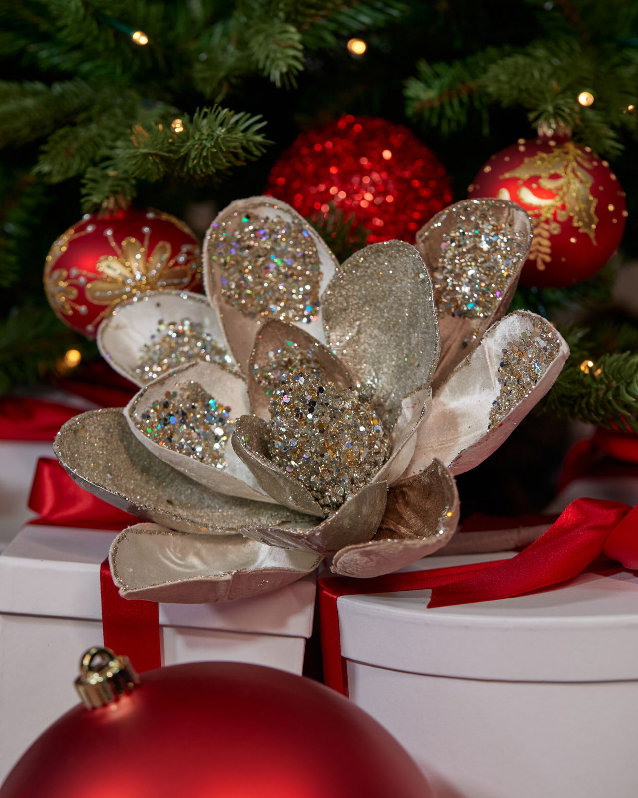 Magnolia decoratietak champagne