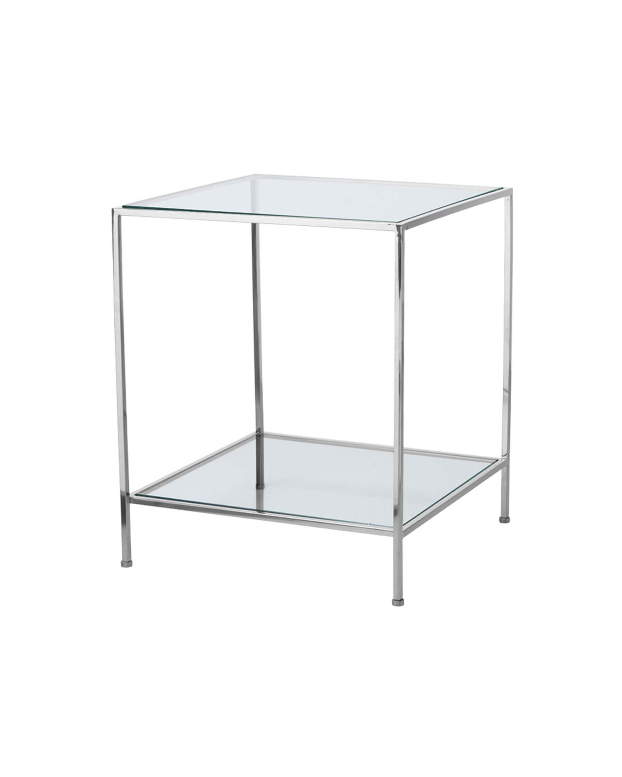 Fleur side table chrome