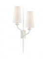 Iberia Left Double Sconce White