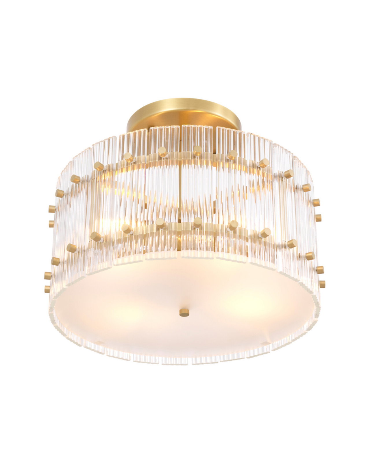 Ruby taklampe antikk messing