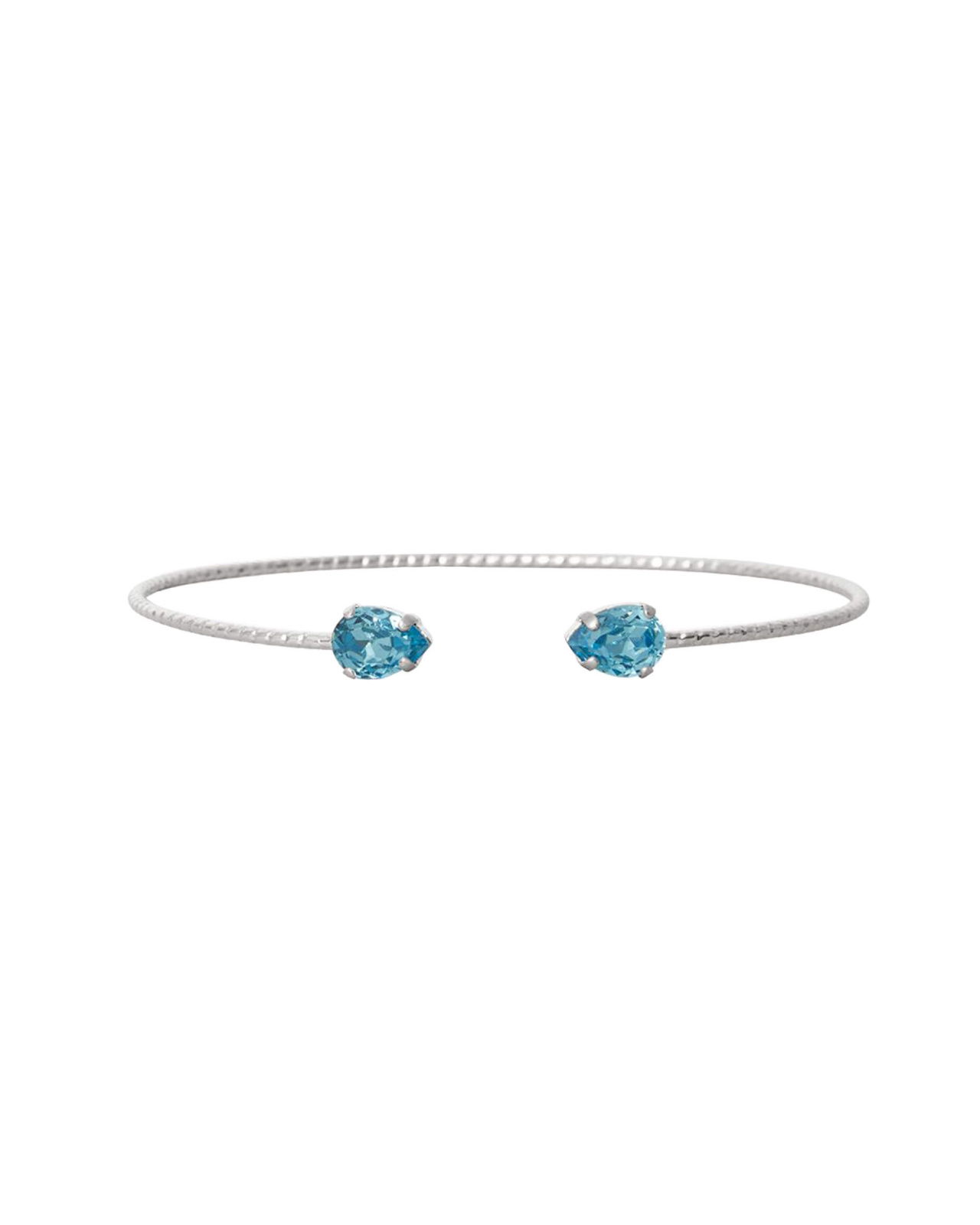 Evita Super Petite Bracelet Aquamarine Rhodium