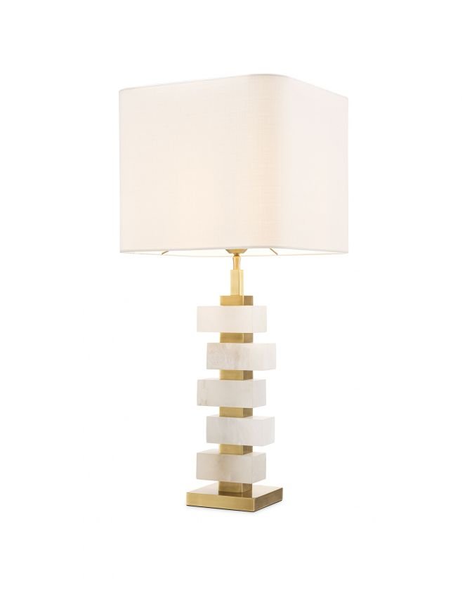 Amber Table Lamp Brass