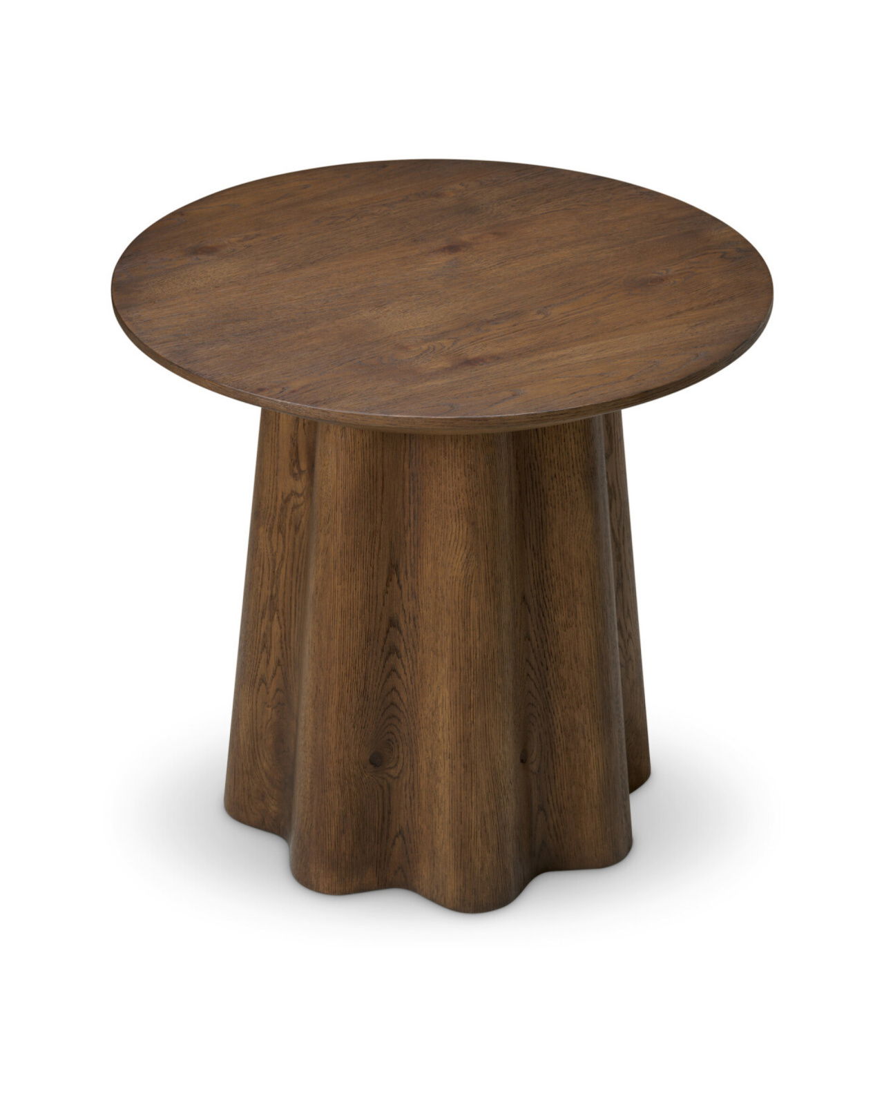 Papyrus-Beistelltisch, dunkelbraunes Eichenfurnier