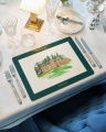 Clubhouse Placemat Green/White 6-pack