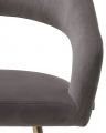 Bravo dining chair velvet savona grey