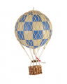 Floating The Skies Hot Air Balloon Blue Checkered