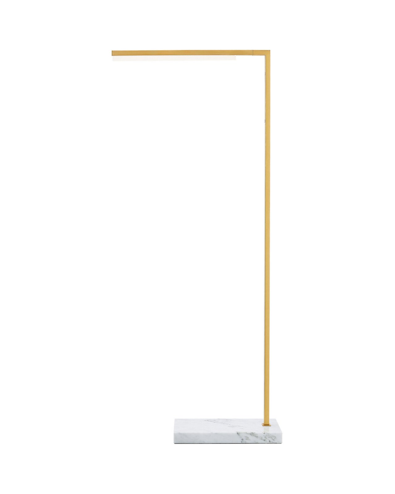Klee 43" Floor Lamp Natural Brass/White