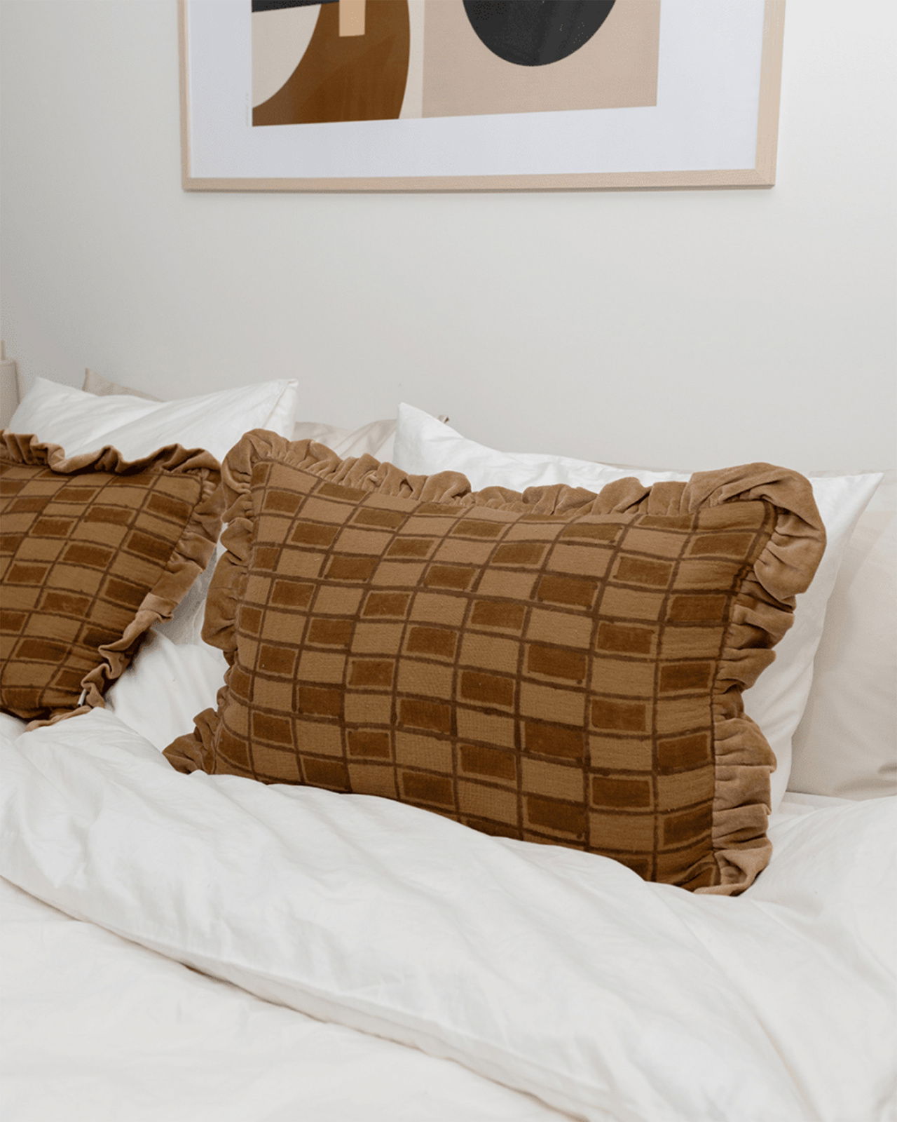 Cushion Cover Block Amber