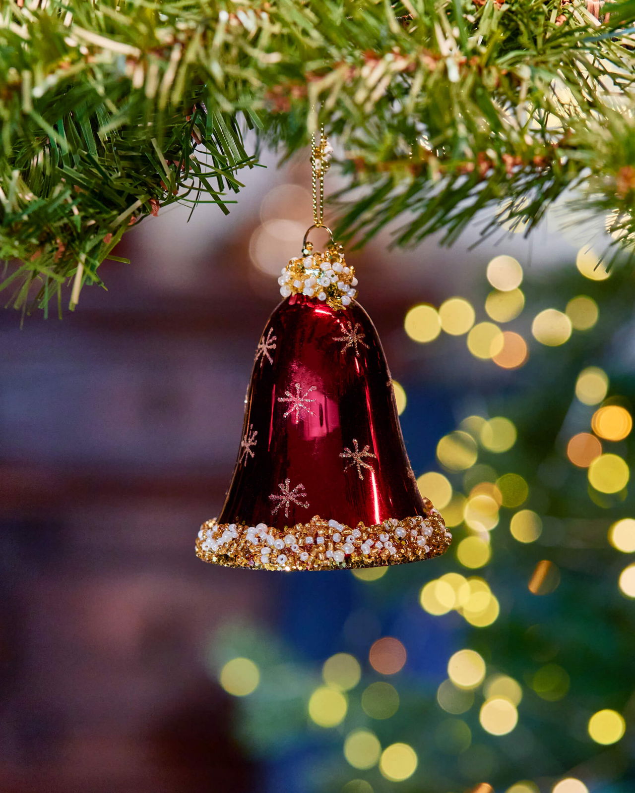 Elie Bells Ornaments Red 2-pack