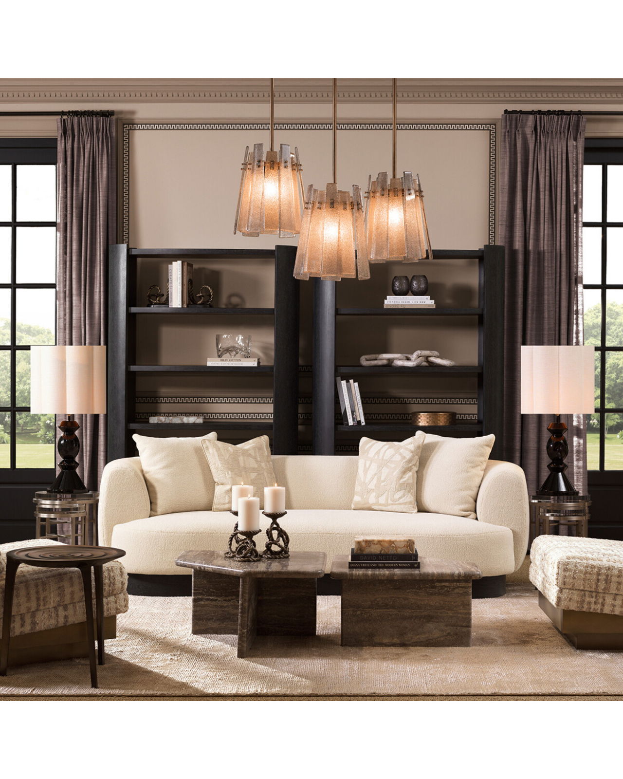 Cortese plafondlamp messing