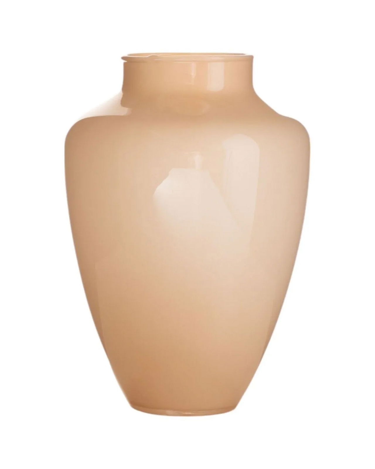 Carmine glazen vaas beige