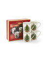 Christmas Tree Mugs White/green 4-pack