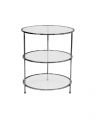 Layer side table black chrome