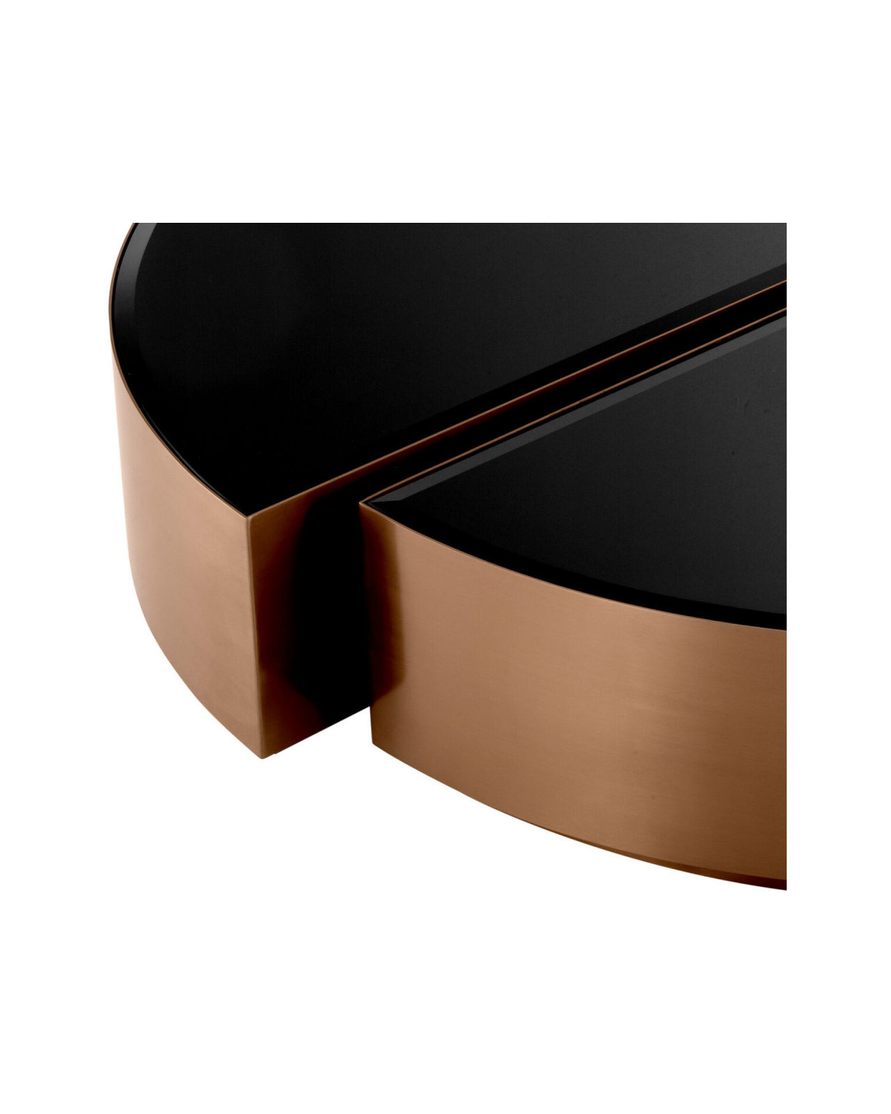 Astra salontafel zwart / messing set van 2