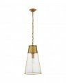 Robinson Large Pendant Antique Brass/Seeded Glass