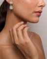 Sofia Pearl Earrings Cream