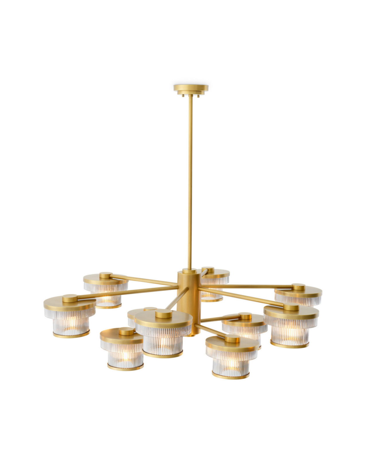 Andromeda kroonluchter antiek messing