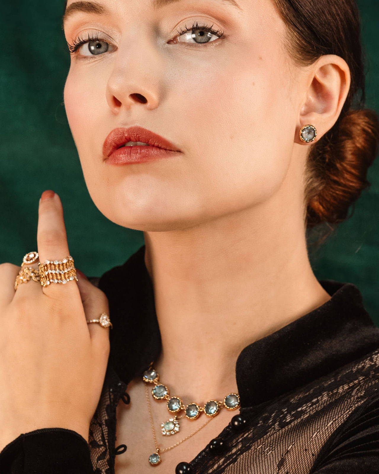 Miss Victoria örhängen marble