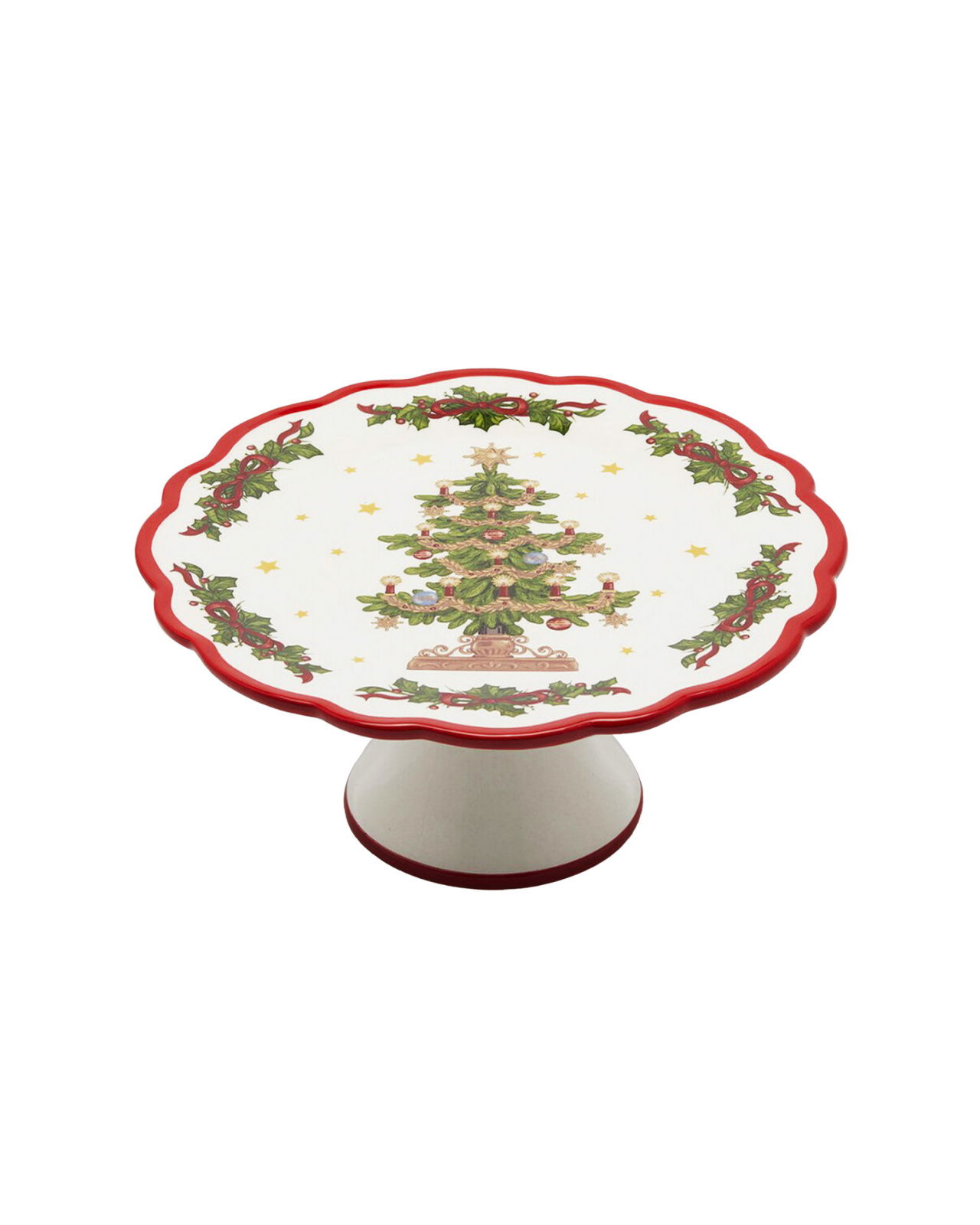 Carmina Cake Stand White/Red