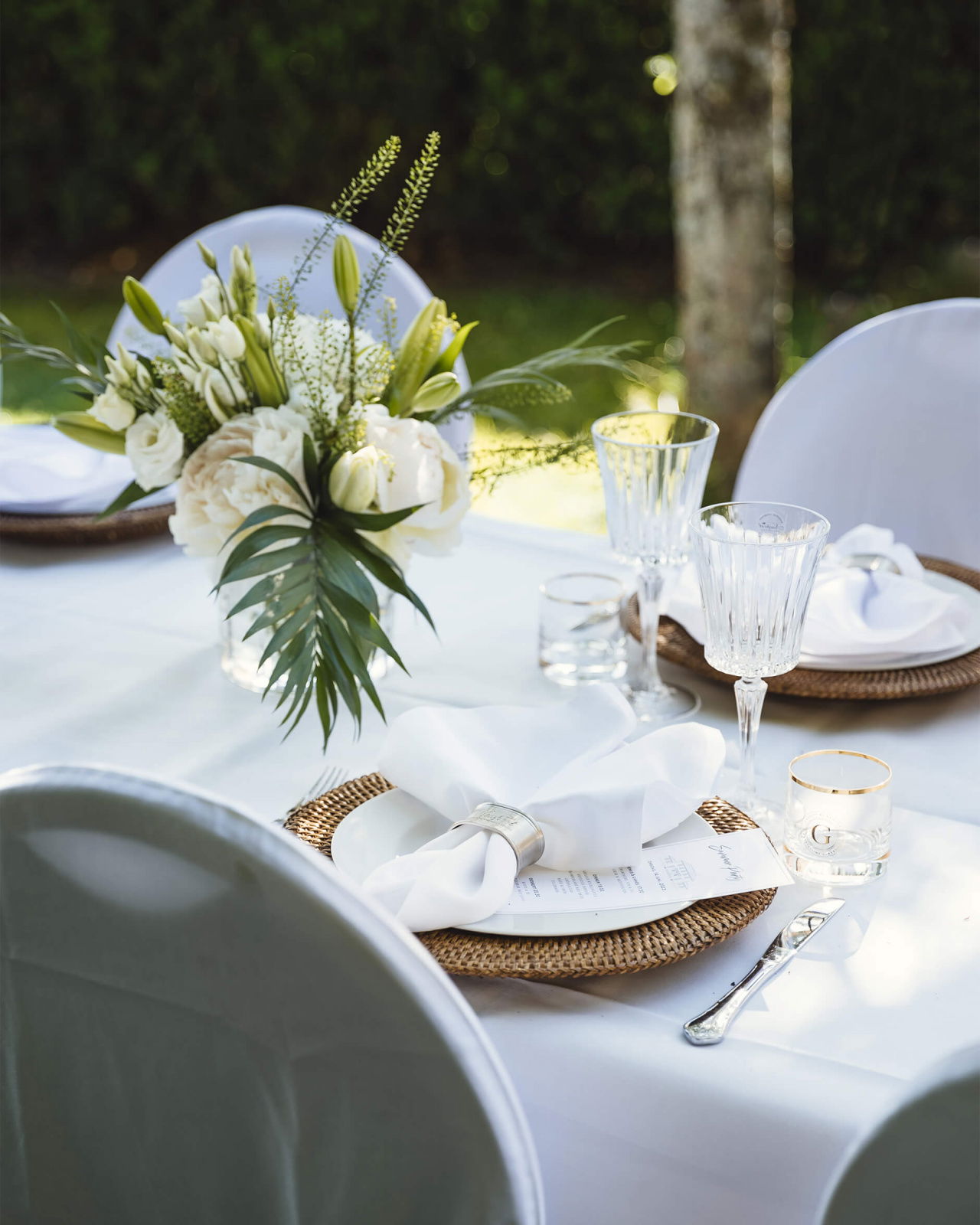 Antique tallriksunderlägg rotting 4-pack