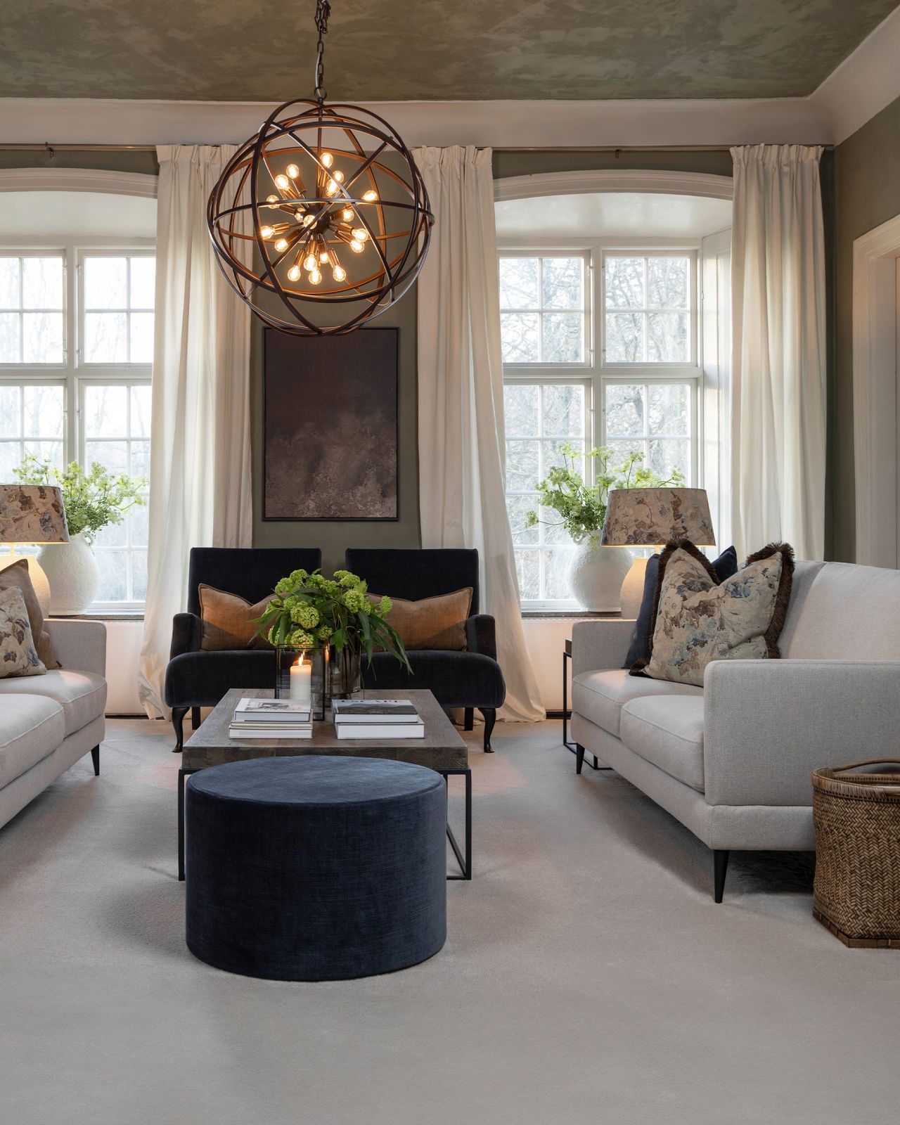 Gabby cushion cover blue