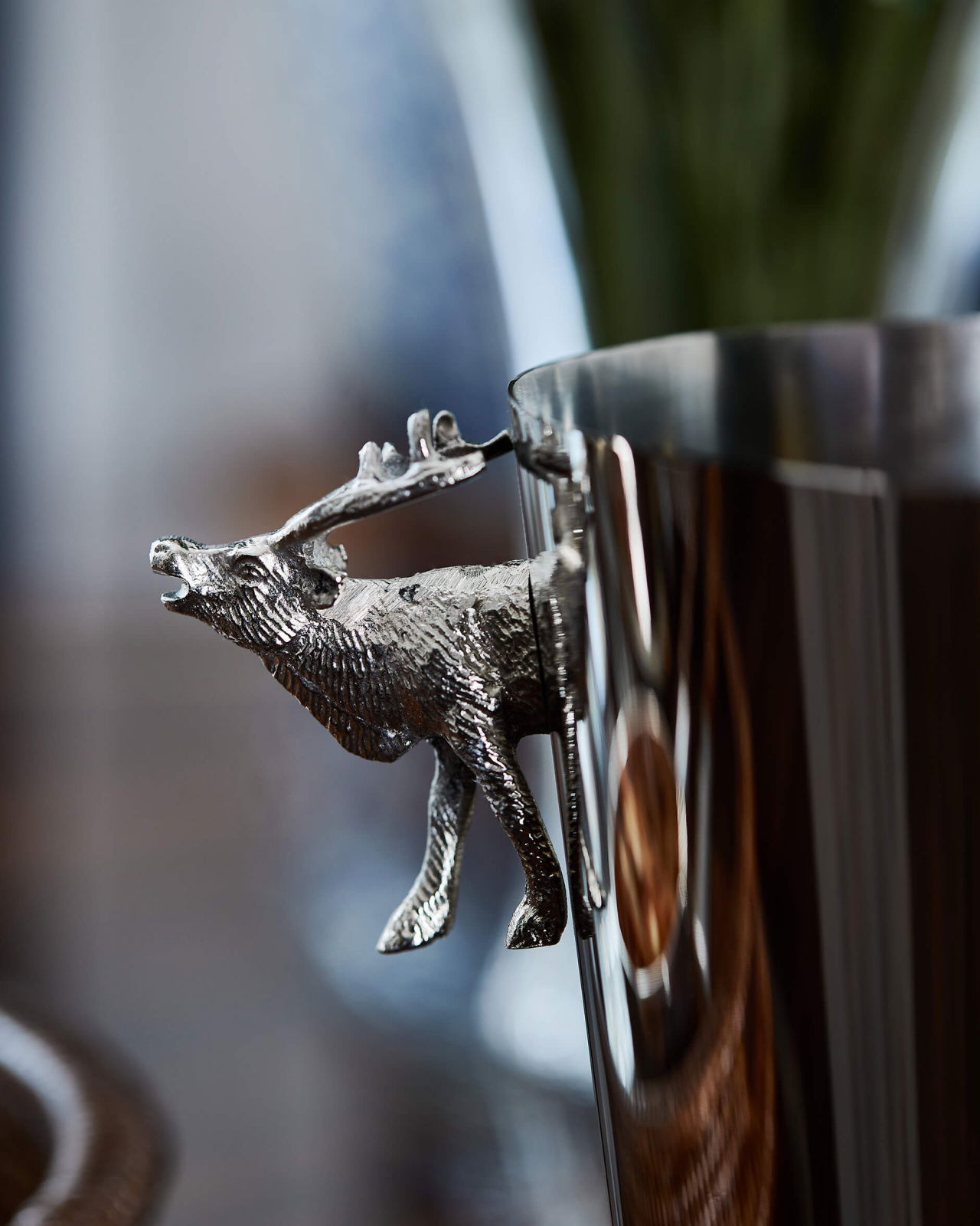 Deer Wine Cooler Silver