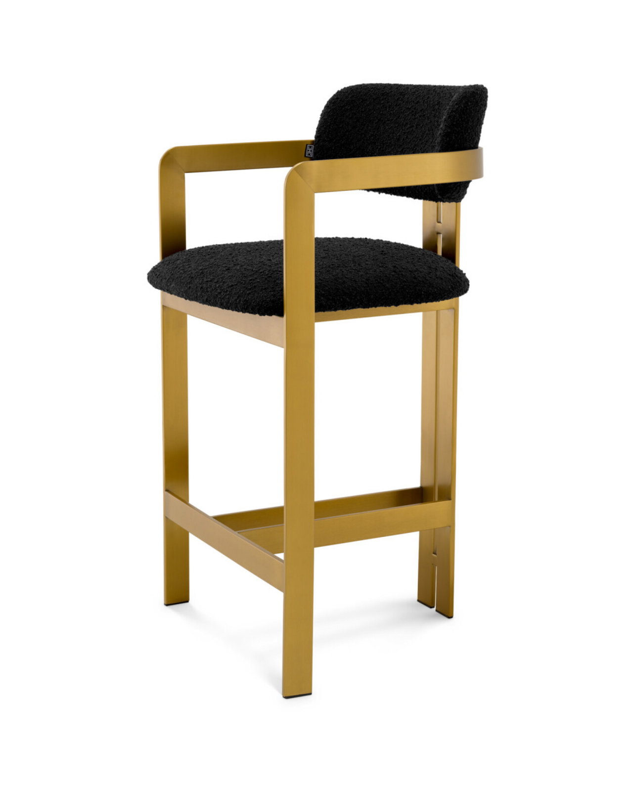Donato Counter Stool Bouclé Black