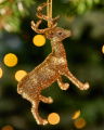 Gladys Reindeer Ornament Gold