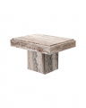 Sartoria Side Table Silver Travertine