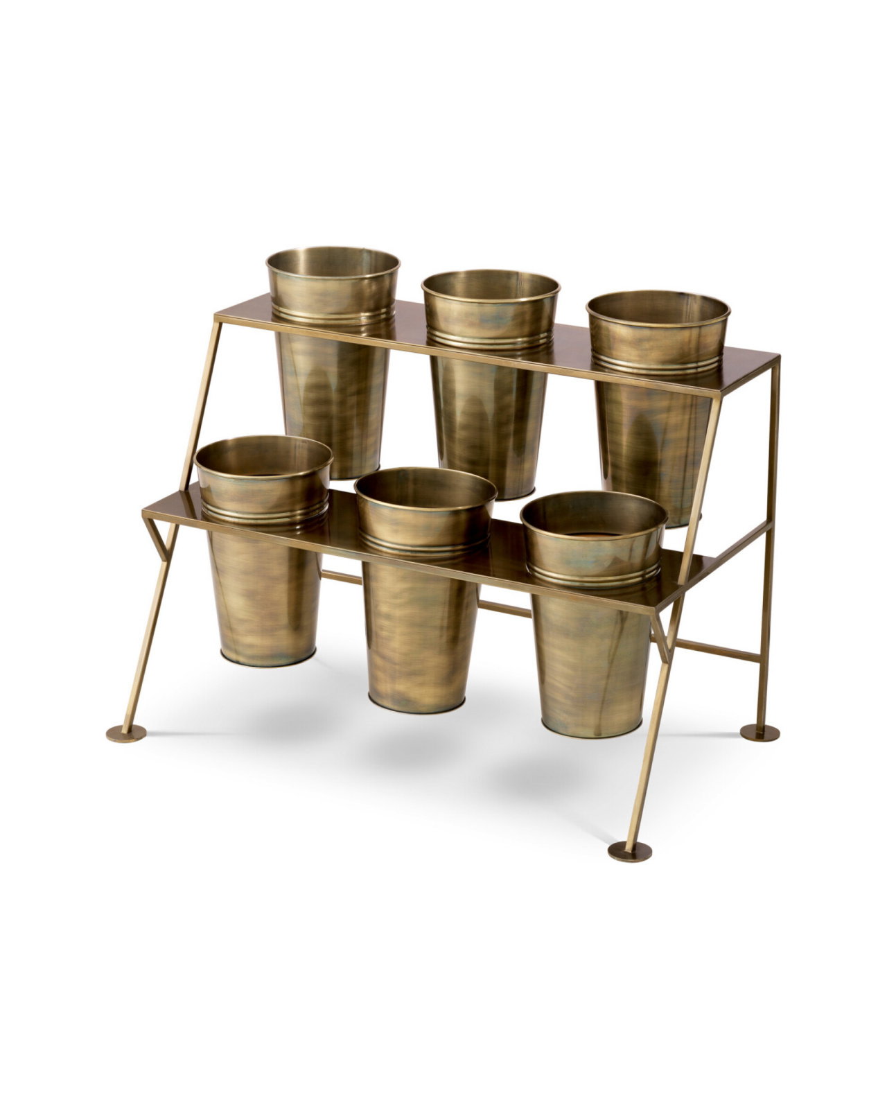 Maison des Fleurs flower stand antique brass