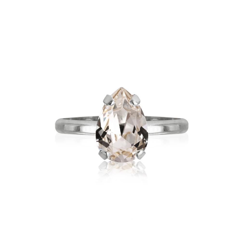 Petite Drop sormus crystal rhodium