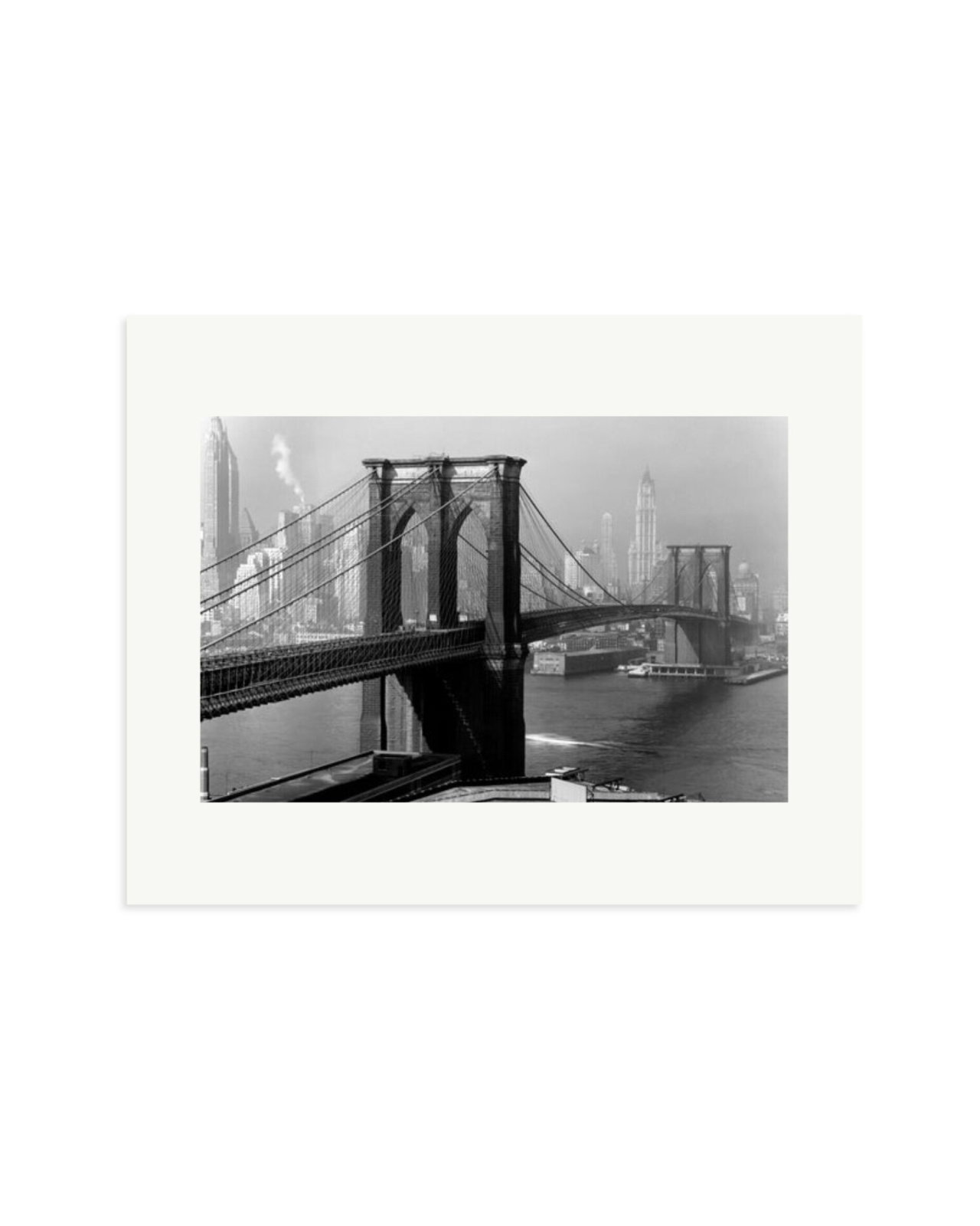 Brooklyn Bridge by Day Print Only / Medium
